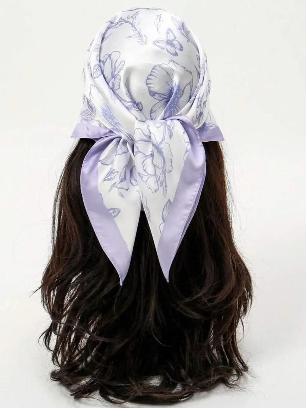 lavender Floral Scarf S160